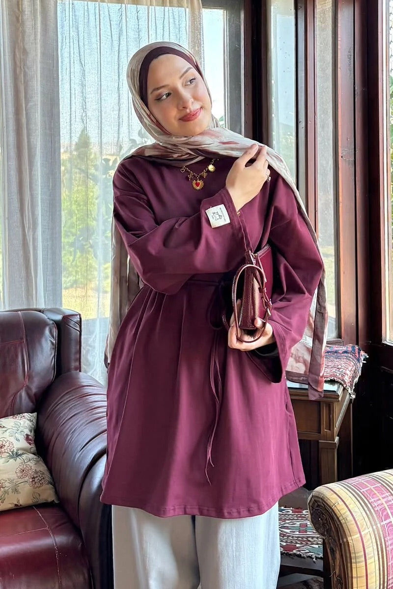 Nora Basic Oversized Long Shirt