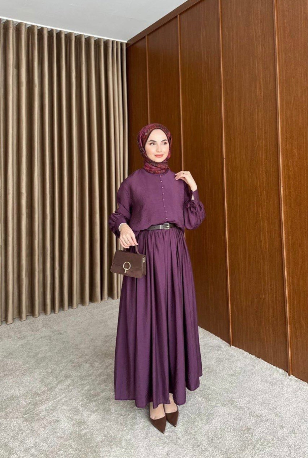 Modest Maxi Rock Zweiteiler set hijab