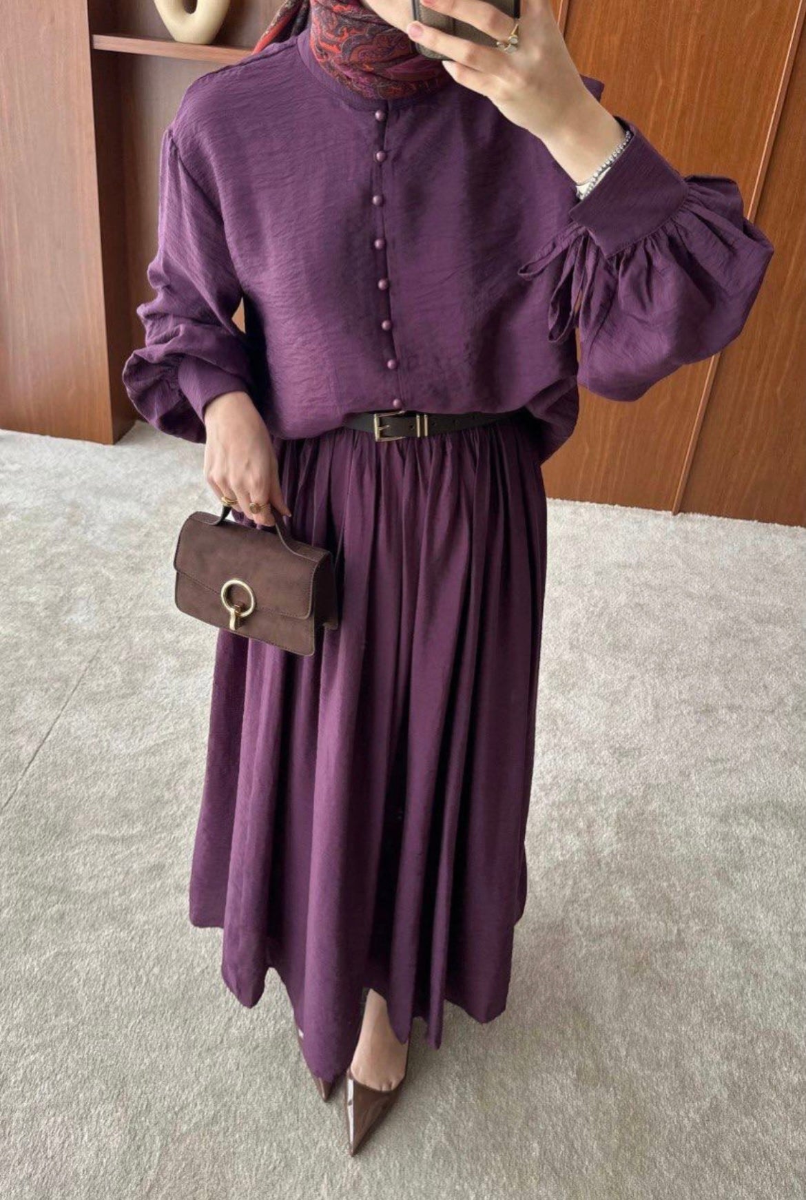 Modest Maxi Rock Zweiteiler set hijab