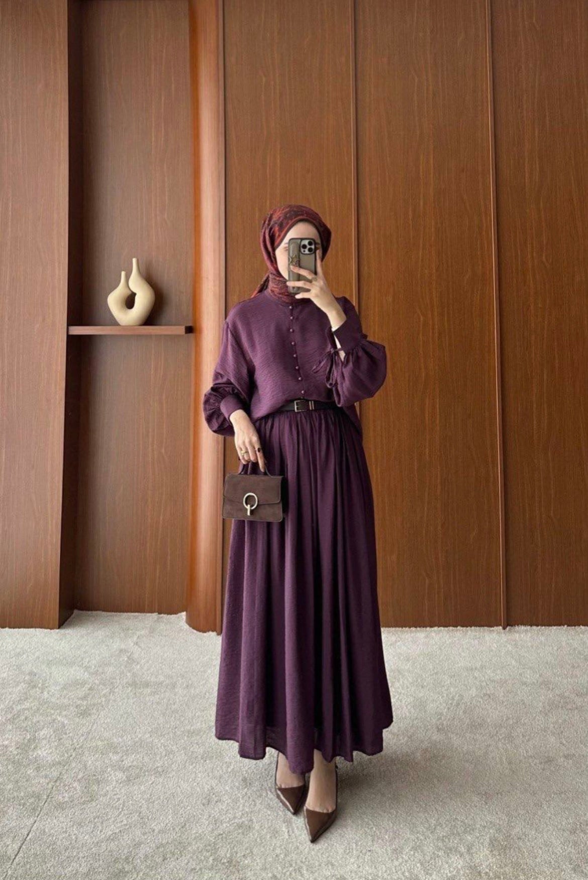 Modest Maxi Rock Zweiteiler set hijab