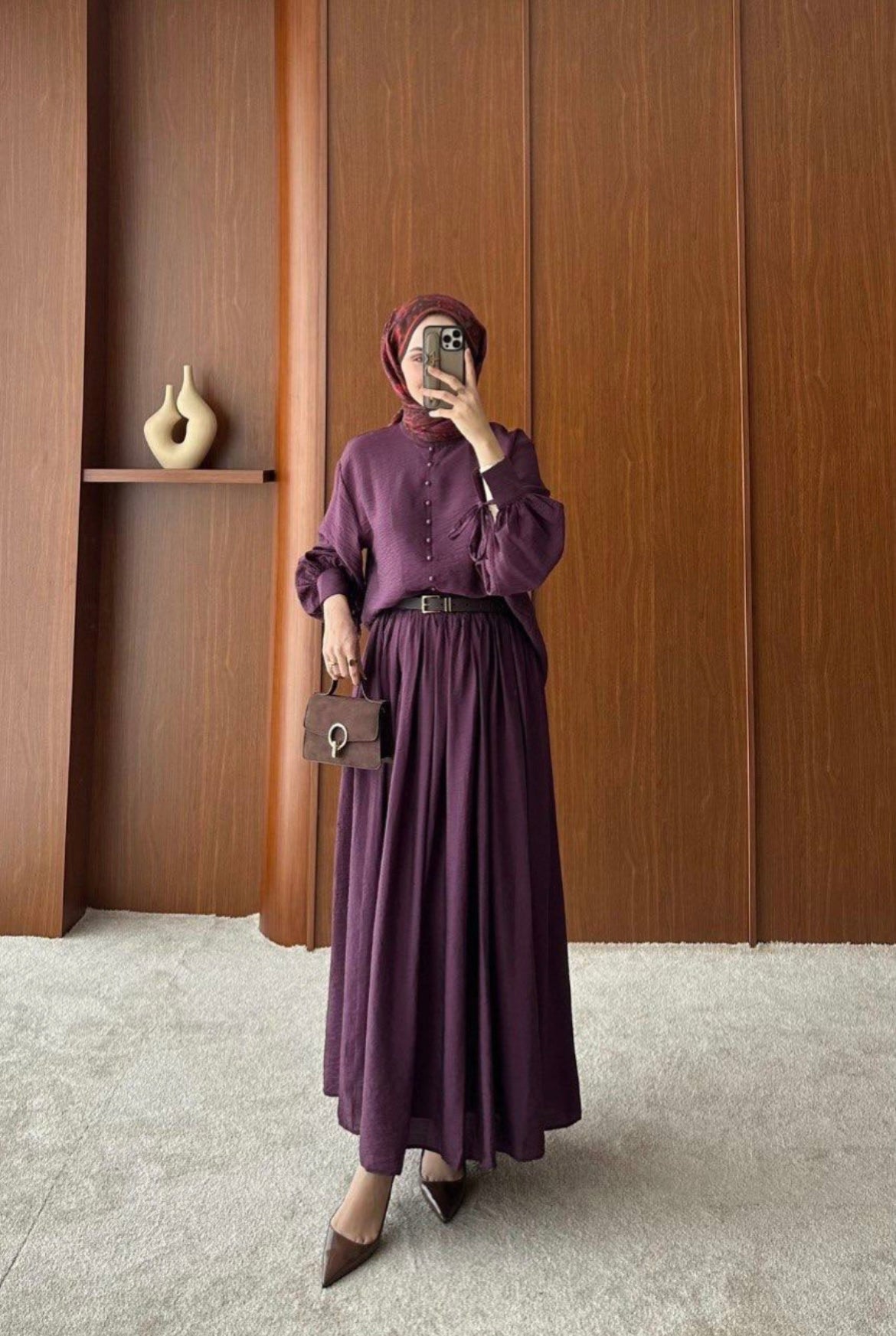 Modest Maxi Rock Zweiteiler set hijab