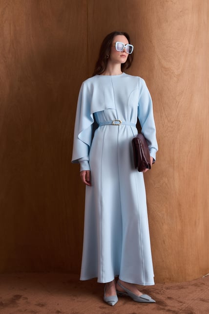 Aliya Maxikleid mit Drapierung