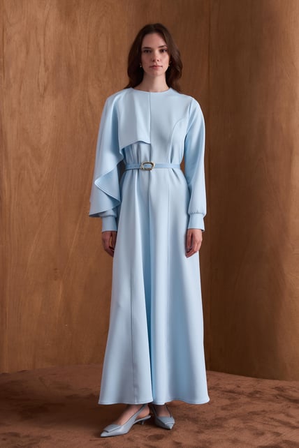 Aliya Maxikleid mit Drapierung