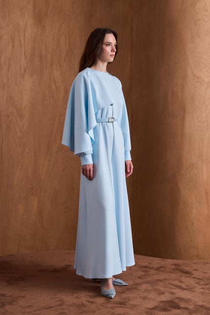 Aliya Maxikleid mit Drapierung