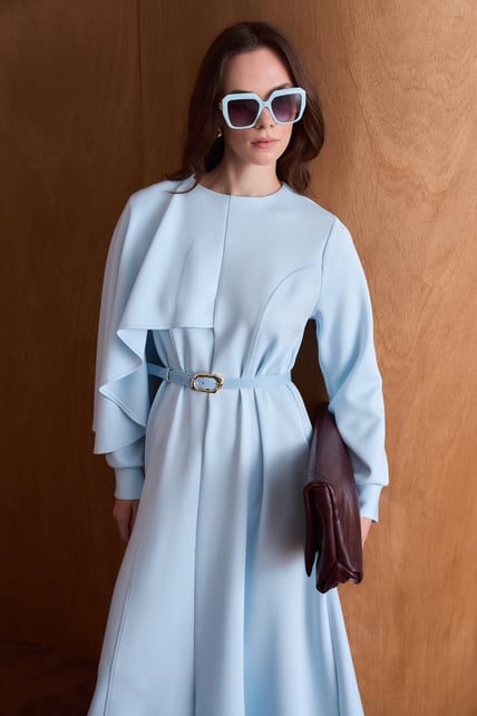 Aliya Maxikleid mit Drapierung