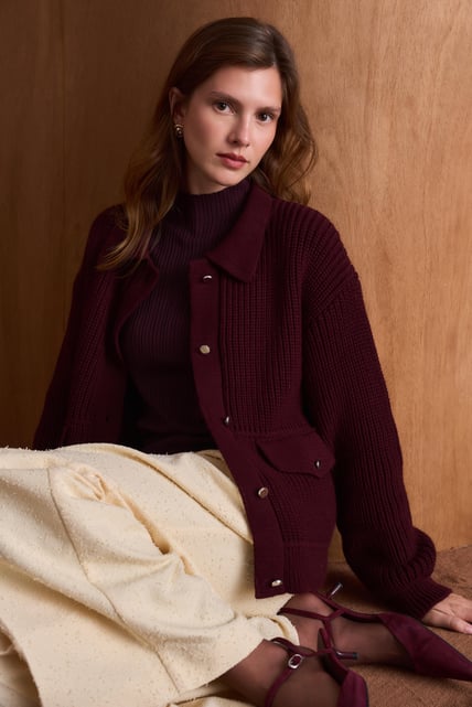 Talia Cable Knit Cardigan