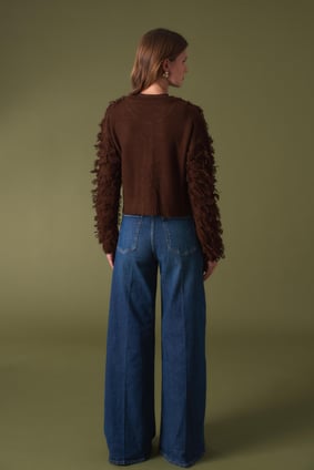 Lyra Cardigan Fringe Knit