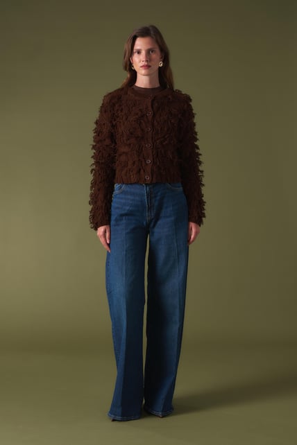 Lyra Cardigan Fringe Knit