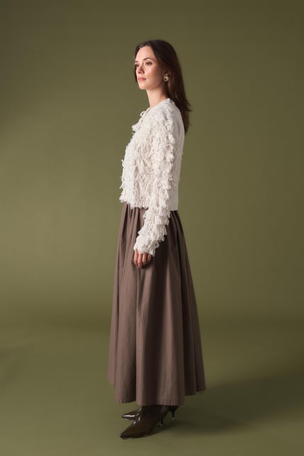 Lyra Cardigan Fringe Knit