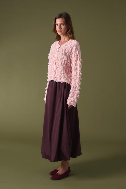 Lyra Cardigan Fringe Knit