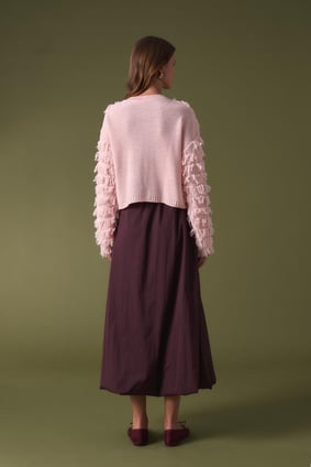 Lyra Cardigan Fringe Knit