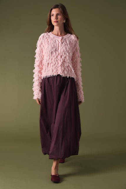 Lyra Cardigan Fringe Knit