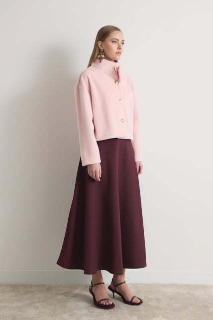 Noelia boxy Faux Fur Jacke mit Schleifendetail