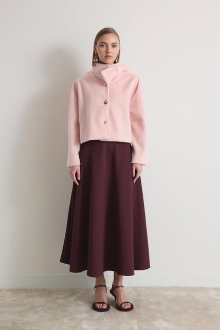 Noelia boxy Faux Fur Jacke mit Schleifendetail