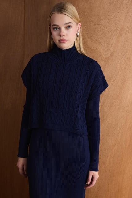 Ayla Strickkleid mit Weste