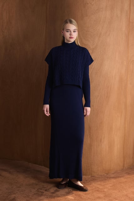 Ayla Strickkleid mit Weste